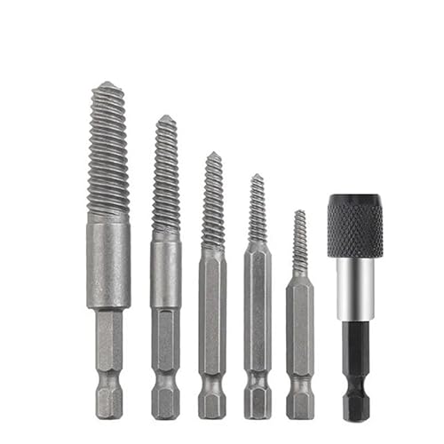 Easy Out - Schraubenausdreher für abgebrochene und beschädigte Schrauben, verbesserte Metallbohrerführung, Entfernungsspirale, Satz zum Entfernen abgenutzter Schrauben, Elektrowerkzeug (Schraubenaus Easy Out - Schraubenausdreher für abgebrochene und beschädigte Schrauben, verbesserte Metallbohrerführung, Entfernungsspirale, Satz zum Entfernen abgenutzter Schrauben, Elektrowerkzeug (Schraubenaus von SKFGNX