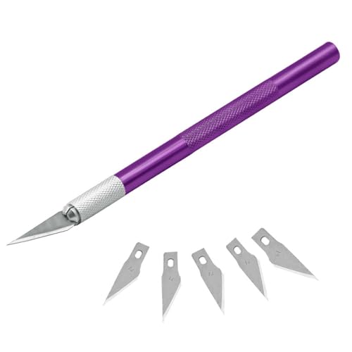 Graviermesser-Set Exacto, Metall, Obstskulptur, Bürogriff, Klinge 11, Schnitzerei, Kunsthandwerk, Heimwerkerwerkzeug (Bastelmesser-Set PP) von SKFGNX