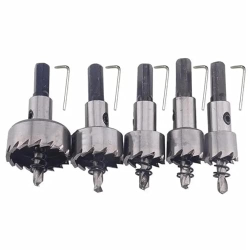 Lochsägen-Bohrer-Set, Lochsägenkern, HSS, Holz, Weichmetall, Blech, Kunststoff, PVC, Edelstahl, Hochgeschwindigkeit für Elektrowerkzeuge (Lochsägen-Bohrer A) von SKFGNX