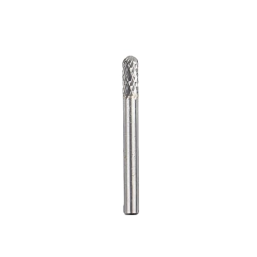 Rotationsfeile aus Wolframkarbid, Frässtift, Stil C, Kugelkopf, Zylinder, 6 mm, 1/4-Schaft, Formschnitzwerkzeuge, Einzelschnitt-Fräser, Metall (Doppelfrässtift, 6 x 6 mm) von SKFGNX