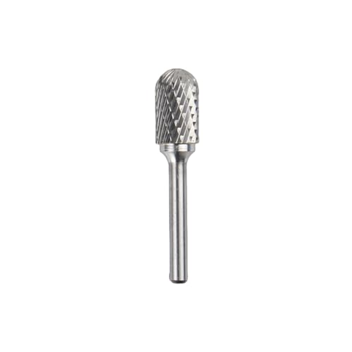 Rotationsfeile aus Wolframkarbid, Frässtift, Stil C, Kugelkopf, Zylinder, 6 mm, 1/4-Schaft, Formschnitzwerkzeuge, Einzelschnitt-Frässtift, Metall (Doppelfrässtift, 6 x 14 mm) von SKFGNX