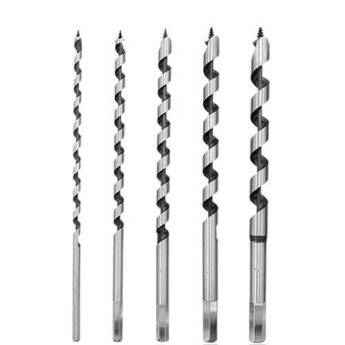 Schlangenbohrer-Set, extra lange Verlängerung, Spiraldrehung, Brad Point für Holz, tiefe Löcher, harter und weicher Kunststoff, Sechskantschaft, Holzbearbeitung von SKFGNX