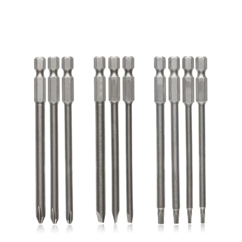 Schraubendreher-Bit-Set, Schlitz, Kreuzschlitz, Vierkant, Torx-Schraubenbohrer, Spitze, starker Magnetadapter, langes Kreuz, Elektrowerkzeug, Präzisionsschläger, 100 mm (Schraubendreher-Bit, 10 Stüc Schraubendreher-Bit-Set, Schlitz, Kreuzschlitz, Vierkant, Torx-Schraubenbohrer, Spitze, starker Magnetadapter, langes Kreuz, Elektrowerkzeug, Präzisionsschläger, 100 mm (Schraubendreher-Bit, 10 Stüc von SKFGNX