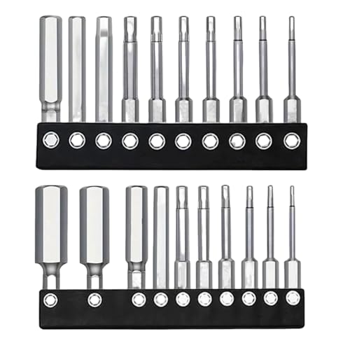 Sechskant-Inbusschlüssel-Bitsatz, magnetisch, metrisch, imperial, Schraubendreherspitze, mm/Zoll, Bohrmaschinenadapter, Schraubendreher, Handwerkzeug (Sechskant, Inbus, mm/Zoll) von SKFGNX