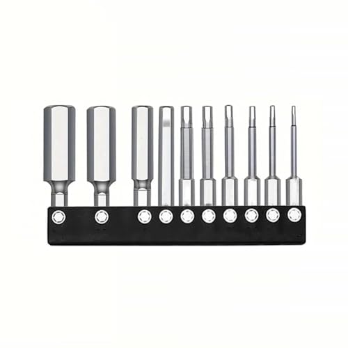Sechskant-Inbusschlüssel-Bitsatz, magnetisch, metrisch, imperial, Schraubendreherspitze, mm/Zoll, Bohrmaschinenadapter, Schraubendreher, Handwerkzeug (Sechskant-Inbus-Bit mm) von SKFGNX