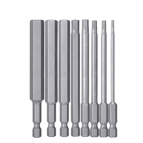 Sechskant-Inbusschlüssel-Bitsatz, metrisch, imperial, Schraubendreher, Adapter für elektrische Bohrmaschinen, Steckschlüssel, Sicherheits-Magnetspitze (Sechskant-Inbus-Bitsatz D) von SKFGNX