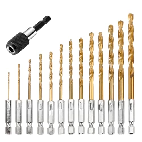 Spiralbohrer-Set, Titan-Sechskantschaft mit Schnellwechseladapter, für Holz, Kunststoff, Metall, Aluminiumlegierung, Schlagschrauber, Elektrowerkzeug Spiralbohrer-Set, Titan-Sechskantschaft mit Schnellwechseladapter, für Holz, Kunststoff, Metall, Aluminiumlegierung, Schlagschrauber, Elektrowerkzeug von SKFGNX