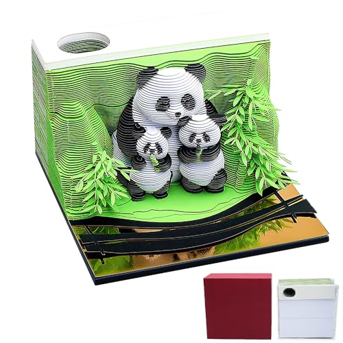 SKIKHN 3D Kalender, 3D Kalender Abreißen 2026, 3D Notizblock, Kreative Panda Kalenders mit Stifthalter 2026, Weihnachts-Desktop-Dekorationsgeschenk, für Schule, Zuhause, Bürodekoration SKIKHN 3D Kalender, 3D Kalender Abreißen 2026, 3D Notizblock, Kreative Panda Kalenders mit Stifthalter 2026, Weihnachts-Desktop-Dekorationsgeschenk, für Schule, Zuhause, Bürodekoration von SKIKHN