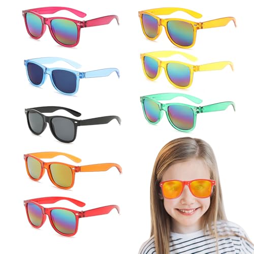 SKIKHN 8 Stücke Kinder Sonnenbrille, PartyBrillen Set, Kindersonnenbrille, Sonnenbrille Party, Polarisierte Sonnenbrille UV400 Schutz, für Jungen MäDchen Und Kinder Alter 3-12 Jahre SKIKHN 8 Stücke Kinder Sonnenbrille, PartyBrillen Set, Kindersonnenbrille, Sonnenbrille Party, Polarisierte Sonnenbrille UV400 Schutz, für Jungen MäDchen Und Kinder Alter 3-12 Jahre von SKIKHN