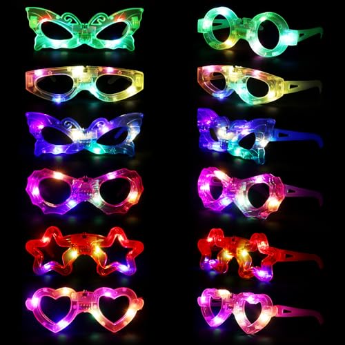 SKIKHN Led Brille für Party,12 Stück Led Brille Mitgebsel,Leuchtende Partybrille,Neon Party Brille für Weihnachten Silvester Karneval Weihnachten Geburtstag Festivalbrille für Kinder Erwachsene SKIKHN Led Brille für Party,12 Stück Led Brille Mitgebsel,Leuchtende Partybrille,Neon Party Brille für Weihnachten Silvester Karneval Weihnachten Geburtstag Festivalbrille für Kinder Erwachsene von SKIKHN
