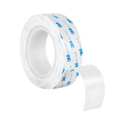 Doppelseitiges Klebeband, Hochfest, 3M Doppelklebeband Extra Stark Wasserdicht Multifunktionales, Innen- und Außenbereich, für schwere Gegenstände, Bilder, PE-Schaum, Universell einsetzbar 3m x 20mm von SKIPTHYBER