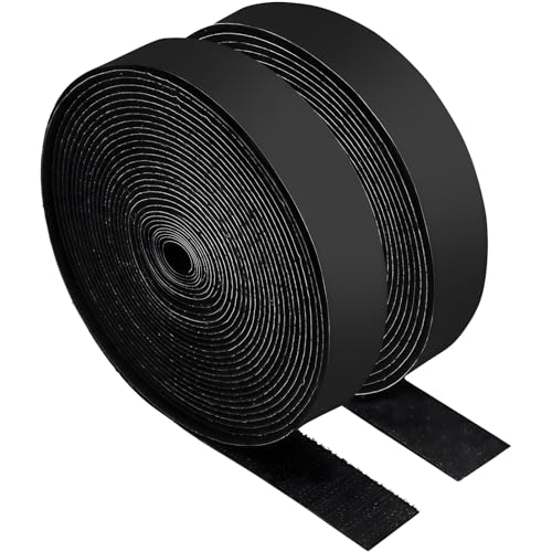 Klettband Selbstklebend Extra Stark,10M x16mm Klettverschluss Selbstklebend, Klett Klebeband Fliegengitter, zum anbringen von Fliegengitter, als Klettverschluss (Schwarz) von SKIPTHYBER