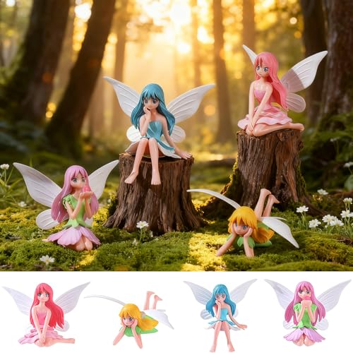 SKIPTHYBER 4 Stück Elfen Figuren Garten Deko, Feen Geburtstag Tortendeko Miniatur Feengarten Zubehör, Mini Feen Tortendeko für Garten, Tortendeko, Feenhaus, Geschenk, Klein Figuren SKIPTHYBER 4 Stück Elfen Figuren Garten Deko, Feen Geburtstag Tortendeko Miniatur Feengarten Zubehör, Mini Feen Tortendeko für Garten, Tortendeko, Feenhaus, Geschenk, Klein Figuren von SKIPTHYBER