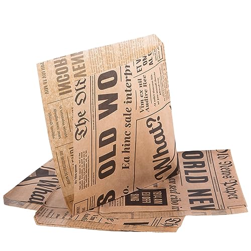 SKIR'CO (1000 Stück) 15 x 15 cm Papiertüten für Lebensmittelverpackung, fettdichte Fast Food Aufbewahrung, Food Wrap, Burger Pommes Tüten (1000) von SKIR'CO