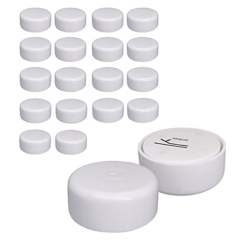 SKIR'CO Möbelbeine aus Kunststoff, höhenverstellbar, rund, Ø 55 mm, selbstklebende Möbelfüße, mit Aufklebern, 20 Stück, Weiß, 20 Stück SKIR'CO Möbelbeine aus Kunststoff, höhenverstellbar, rund, Ø 55 mm, selbstklebende Möbelfüße, mit Aufklebern, 20 Stück, Weiß, 20 Stück von SKIR'CO