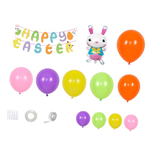 1Satz Osterdeko mit Ballons und Banner Farbenfrohe Partydekoration für Ostern Raumgestaltung für Fröhliche Feierlichkeiten Teiliges für Festliche von SKISUNO