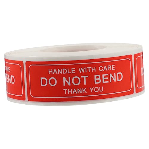 SKISUNO 1 Rolle Fragile Packing Warning Stickers Rolle Selbstklebende Etiketten für Sicheren Versand für Kartons und Stahlbehälter von SKISUNO