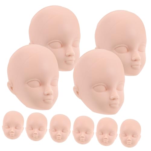 SKISUNO 10 Stück Miniköpfe Zum Basteln Von Puppen Puppenköpfe Zum Üben Von Make-up Puppenteile Reparatur Von Puppenköpfen von SKISUNO
