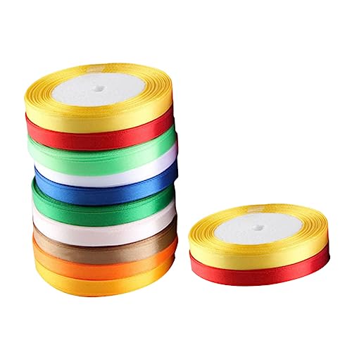 SKISUNO 12 Stück Geschenkband handmass geschenkverpackung einpacken zubehör satinkordel verpacken zubehör Hochzeitsdekor Dekoration Party Seide Geschenkbänder DIY Band von SKISUNO