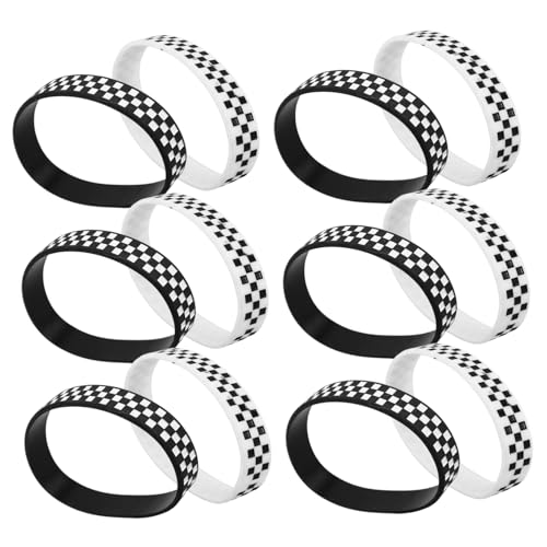 SKISUNO 12 Stück Silikonarmbänder Kariert Sportliches Partyzubehör Elastische Event Wristbands für Rennveranstaltungen Vielseitige Armbänder als Siegerpreise und Geschenkideen SKISUNO 12 Stück Silikonarmbänder Kariert Sportliches Partyzubehör Elastische Event Wristbands für Rennveranstaltungen Vielseitige Armbänder als Siegerpreise und Geschenkideen von SKISUNO