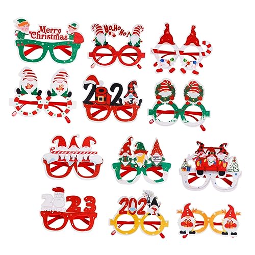 SKISUNO Brillen Für Weihnachten 3d Weihnachtsbrille Requisiten Weihnachtsbrille Weihnachts-snap-kreis von SKISUNO
