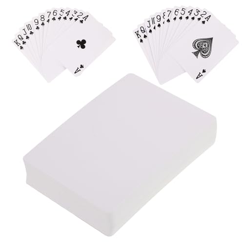 SKISUNO 1Satz DIY Spielkarten Leere Pokerkarten aus Hochwertigem Kraftpapier für Kreative Projekte Tragbar und Langlebig für Reisen und Partys Einseitig Bedruckt Karten von SKISUNO