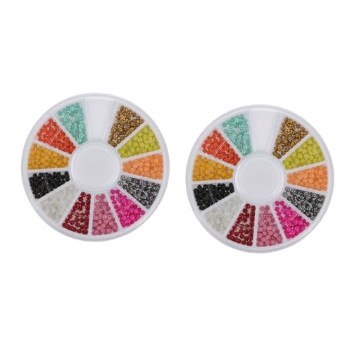 SKISUNO 2 Karton Nagel Caviar Beads für Maniküre Kleine Farbintensive Nail Decoration Perlen DIY Nagelkunst Zubehör für Kreative Langlebige Nagelverzierung von SKISUNO