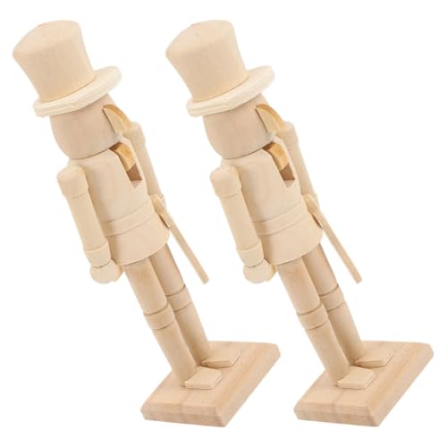 SKISUNO 2 Stück Große Unbemalte Holz Soldaten Figurine DIY Weihnachtsdeko Nutcracker Ornament Stabile Tischdekoration für Basteln und Individuelle Gestaltung SKISUNO 2 Stück Große Unbemalte Holz Soldaten Figurine DIY Weihnachtsdeko Nutcracker Ornament Stabile Tischdekoration für Basteln und Individuelle Gestaltung von SKISUNO