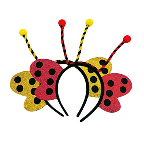 SKISUNO 2 Stück Niedliches Teiliges Insekten Haarband mit Plüsch Schmetterling und Biene Weiche Sichere Materialqualität Modisches Party Accessoire für Mädchen und Cosplay Langlebiges von SKISUNO