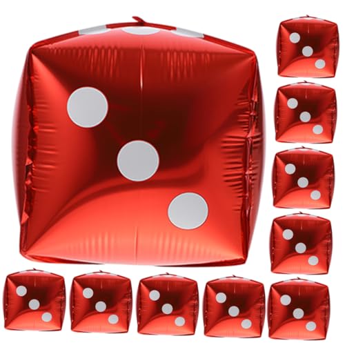 SKISUNO 20Stücke Würfelförmige Aluminiumfolie Ballons Themen Party Dekoration Aufblasbare Würfelballons für Geburtstagsfeiern und Spiele Metallic Folienballons SKISUNO 20Stücke Würfelförmige Aluminiumfolie Ballons Themen Party Dekoration Aufblasbare Würfelballons für Geburtstagsfeiern und Spiele Metallic Folienballons von SKISUNO