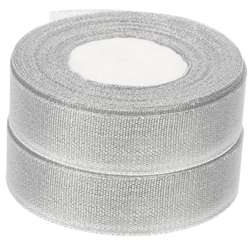 SKISUNO 2Rollen Schneidbares Geschenkband Yards Schillerndes Satinband für DIY Party und Hochzeitsdekoration Geschenkverpackungen und Bastelprojekte von SKISUNO