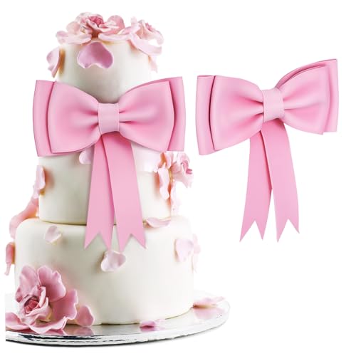 SKISUNO 2Stücke Große Schleifen Kuchendekorationen aus Tortendeko für Prinzessinnen Geburtstagsfeiern Wiederverwendbare Bow Cake Toppers für Hochzeiten und Besondere Anlässe SKISUNO 2Stücke Große Schleifen Kuchendekorationen aus Tortendeko für Prinzessinnen Geburtstagsfeiern Wiederverwendbare Bow Cake Toppers für Hochzeiten und Besondere Anlässe von SKISUNO