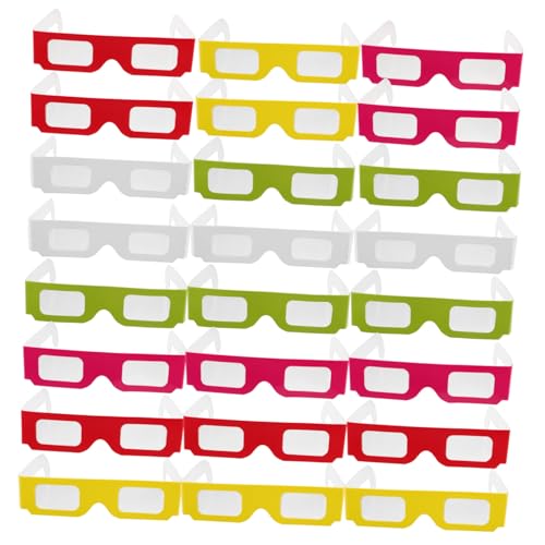 SKISUNO 30 Stück Teiliges Feuerwerksgläser Bunte Papiergeometrische Brillen für Klassenzimmer Belohnungen Partyzubehör Visuelle Lichteffekte für Festivals und Konzerte von SKISUNO