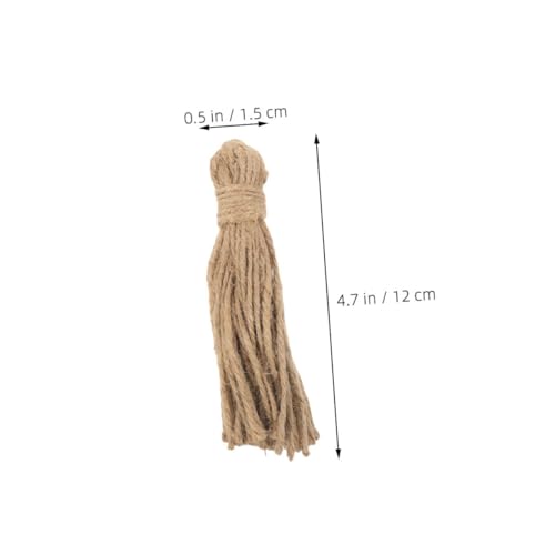 SKISUNO 30 Stück Teiliges Jute Quasten für Basteln mit Holzperlen Natürliche Gelbe Jutefasern Vielseitig für DIY Girlanden Rustikale Weihnachtsdeko Dekorative Trockenblumen und SKISUNO 30 Stück Teiliges Jute Quasten für Basteln mit Holzperlen Natürliche Gelbe Jutefasern Vielseitig für DIY Girlanden Rustikale Weihnachtsdeko Dekorative Trockenblumen und von SKISUNO