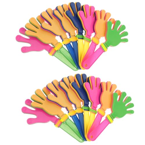 SKISUNO 36 Stück Teiliges Bunte Handklatscher aus Kunststoff Laute Noisemaker für Party Feier Schule Fasching Zufällige Farbe Zufällige Farbe von SKISUNO