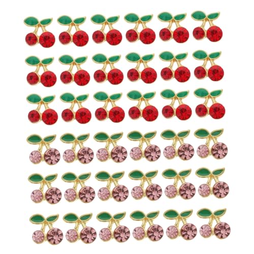 SKISUNO 36 Stück Teiliges Cherry Nail Art Charms aus Langlebiger Legierung Glänzende Nageldekorationen für Frauen Einfache Anwendung für Natürliche und Künstliche Nägel Modische Maniküre SKISUNO 36 Stück Teiliges Cherry Nail Art Charms aus Langlebiger Legierung Glänzende Nageldekorationen für Frauen Einfache Anwendung für Natürliche und Künstliche Nägel Modische Maniküre von SKISUNO