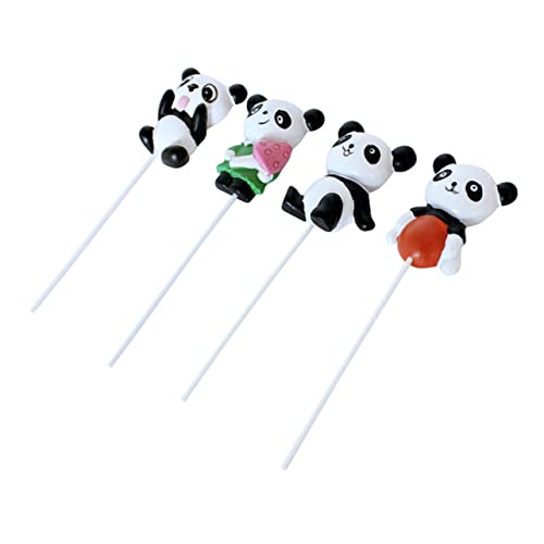SKISUNO 4 Stück Harz-geburtstagskuchen-topper Panda-kuchenaufsätze Einzigartige Party-vorräte Für Hochzeit Geburtstag Babyparty-dekorationen von SKISUNO