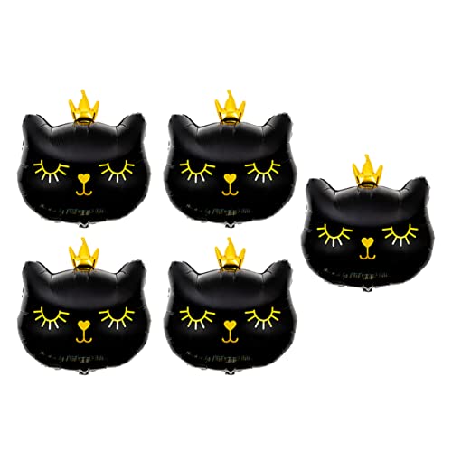 SKISUNO 5 Stück Katzenkrone Folienballons Niedliche Tierdeko für Geburtstagsfeiern Hochzeit und Partys Luftballons für Fröhliche und Kreative Dekoration SKISUNO 5 Stück Katzenkrone Folienballons Niedliche Tierdeko für Geburtstagsfeiern Hochzeit und Partys Luftballons für Fröhliche und Kreative Dekoration von SKISUNO