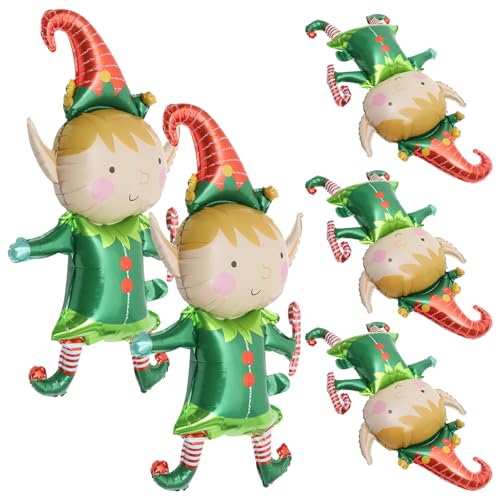 SKISUNO 5 Stück Weihnachtsfolienballons Aufblasbare Deko für Weihnachtsfeiern Clown Motive Vielseitige Partydekoration für Unvergessliche SKISUNO 5 Stück Weihnachtsfolienballons Aufblasbare Deko für Weihnachtsfeiern Clown Motive Vielseitige Partydekoration für Unvergessliche von SKISUNO