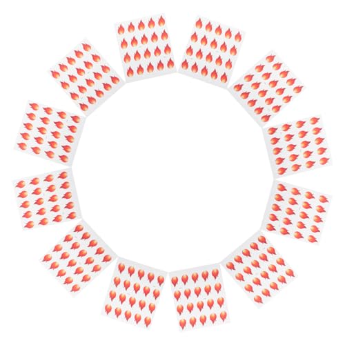 SKISUNO 500 Pcs Flammenaufkleber Feuer Aufkleber kleine Etikettenaufkleber mini Aufkleber lustige Aufkleber Küchenetiketten für Behälter Aufkleber für Lebensmittelverpackungen PVC von SKISUNO