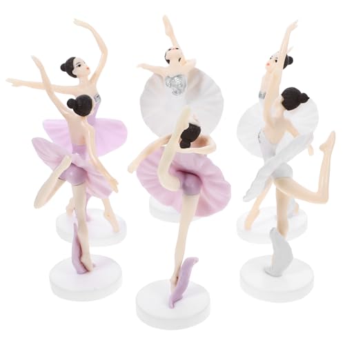 SKISUNO 6 Stücke Ballerina Handwerk Backendekorationen Geburtstagsfeierlayout (sortierte Farbe) von SKISUNO
