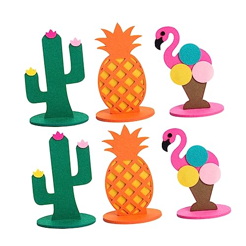 SKISUNO 6Stücke Filz Dekoration Kreative Sommer Party Deko mit Flamingo Ananas und Kaktus für Schreibtisch Kindergarten und Festlichkeiten für Tropische Themenfeiern SKISUNO 6Stücke Filz Dekoration Kreative Sommer Party Deko mit Flamingo Ananas und Kaktus für Schreibtisch Kindergarten und Festlichkeiten für Tropische Themenfeiern von SKISUNO