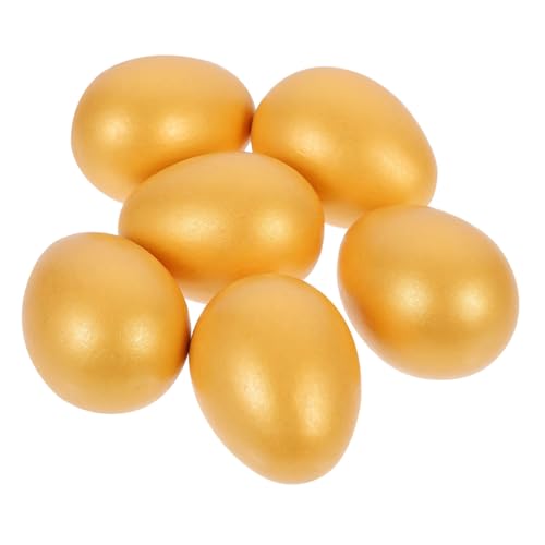 SKISUNO 6Stücke Goldene Holz Ostereier zum Bemalen Umweltfreundliche Dekoration für Eltern Aktivitäten für Ostern und Kreative Bastelprojekte SKISUNO 6Stücke Goldene Holz Ostereier zum Bemalen Umweltfreundliche Dekoration für Eltern Aktivitäten für Ostern und Kreative Bastelprojekte von SKISUNO