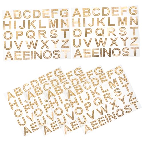 SKISUNO 6blätter Rhinestone Buchstaben Sticker Für Dekoration Von Kleidung Taschen Und Mehr Hochwertige Anpassbare Strassaufkleber Für Kreative Projekte von SKISUNO
