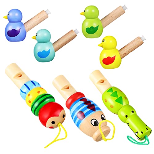 SKISUNO 7Stücke Holzpfeifenspielzeug für Teiliges mit Cartoon Tier Designs Zufällige Farben Leicht und Tragbar Fördert Musikalische Entwicklung und Spaß bei Geburtstagsfeiern SKISUNO 7Stücke Holzpfeifenspielzeug für Teiliges mit Cartoon Tier Designs Zufällige Farben Leicht und Tragbar Fördert Musikalische Entwicklung und Spaß bei Geburtstagsfeiern von SKISUNO