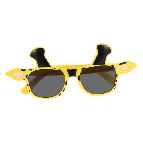 SKISUNO Gelbe Giraffen Kostümbrille für Lustiges Accessoire Vielseitig für Geburtstagsfeiern Karneval Fasching und Kostümveranstaltungen von SKISUNO