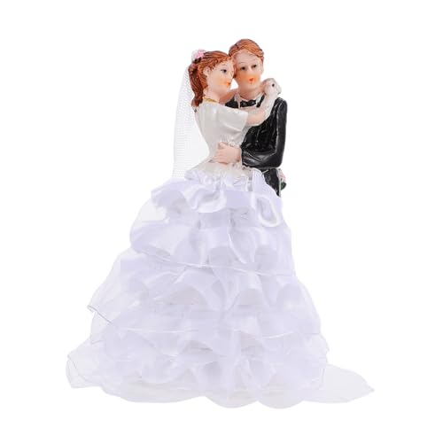 SKISUNO Hochzeitsfigur Brautpaar Tortendeko Figurine Modell Party Kuchenornament Hochzeitstorte Dekoration Desktop Ornament Stil A von SKISUNO