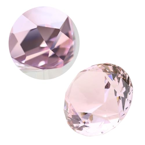 SKISUNO Künstlicher Dekodiamant Rosa Dekoratives Ornament für Hochzeit Brautparty Langlebiges Funkelnde Fake Diamanten Edle Tischdekoration von SKISUNO