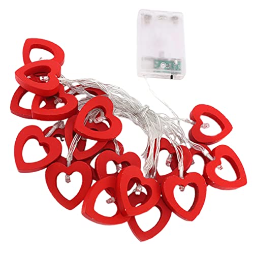 SKISUNO Valentinstag Lichterkette String Herzform Batteriebetriebene -leuchten 3m Länge von SKISUNO