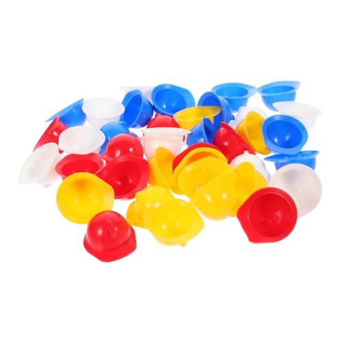SKISUNO 40stücke Mini Bauhelm Spielzeug Teiliges Bunte Kunststoff-doll-hüte Für Party-Dekoration Puppenhaus-zubehör DIY-bastelbedarf Für Geburtstagsfeiern Und Events von SKISUNO